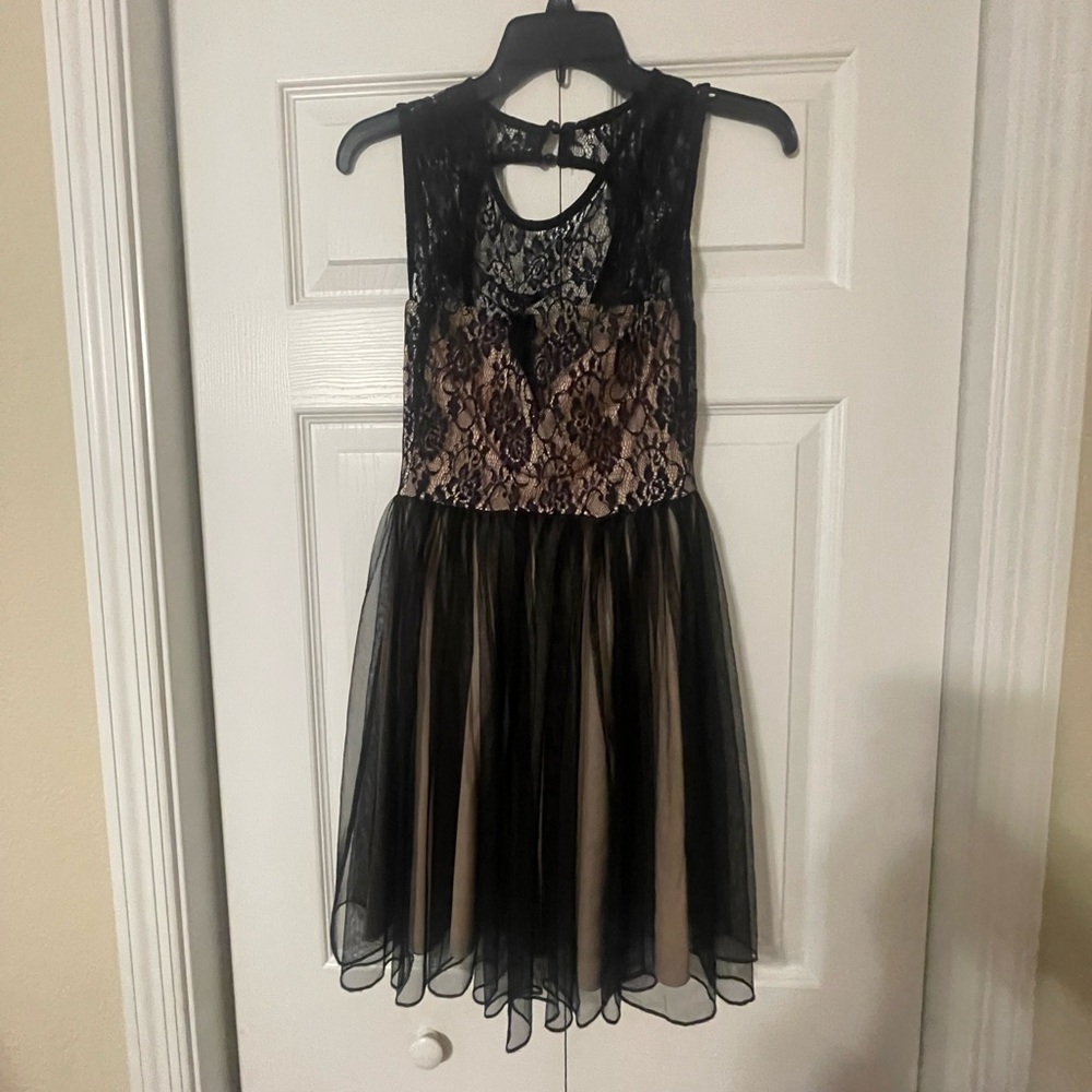 Black and pink party dress